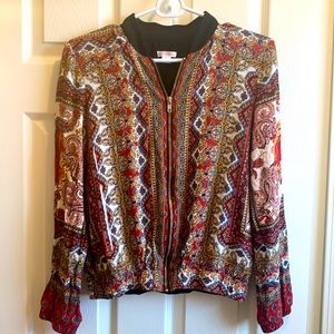 Xhilaration Women’s Paisley Print Bomber